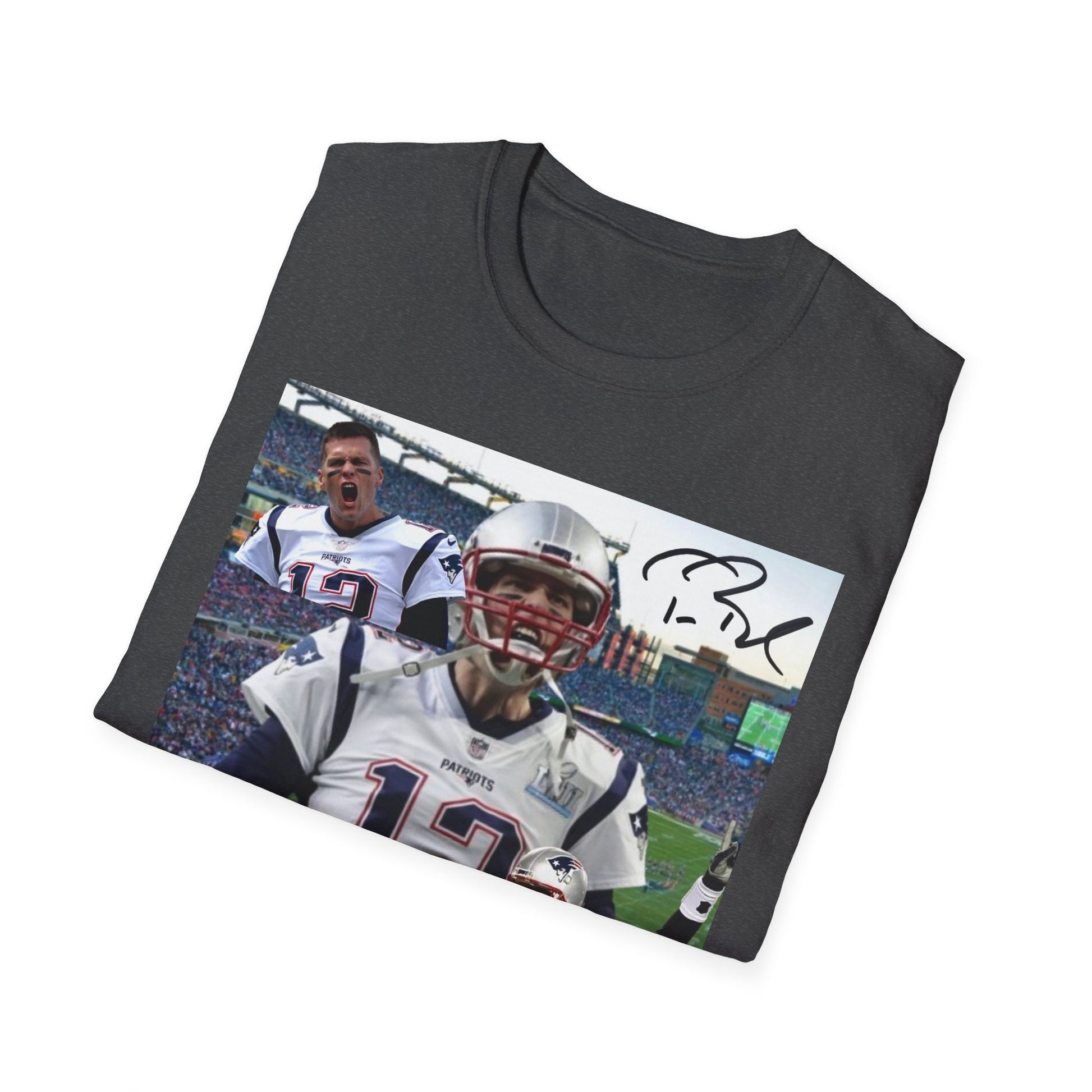 Tom Brady GOAT Graphic Tee - TB12 Legend T-Shirt - 7x Super Bowl Champion Football Streetwear - Graphic Fusion tees