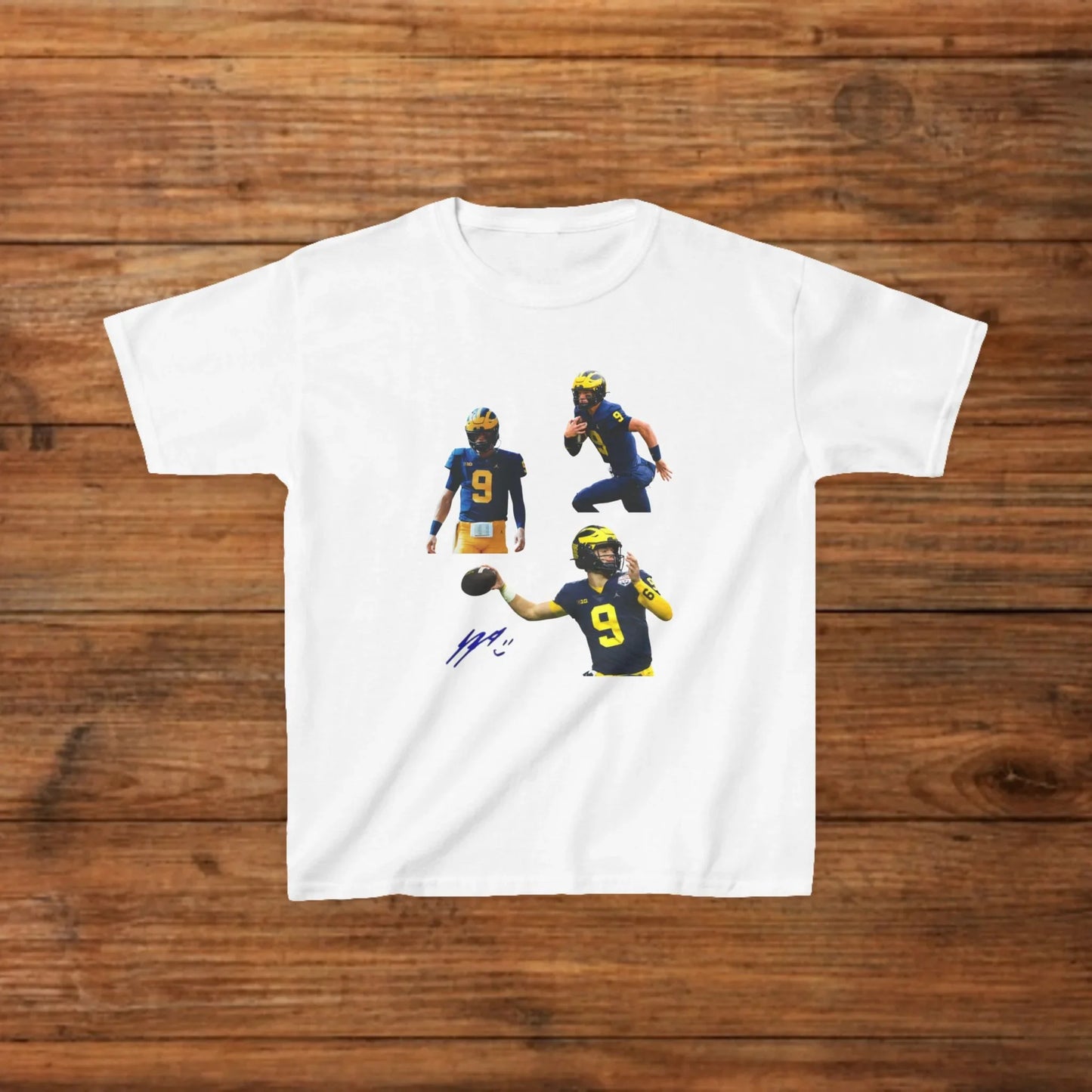 JJ McCarthy Rising Star Graphic Tee - Michigan Wolverines QB T-Shirt - Future NFL Legend Kids Apparel - Graphic Fusion tees