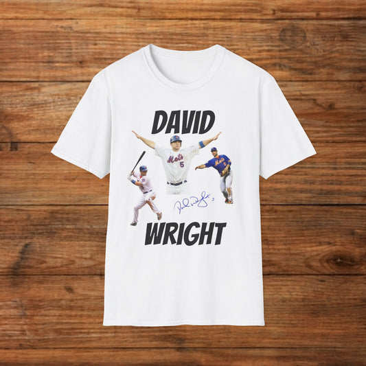 David Wright Captain Graphic Tee - Mets Legend Baseball T-Shirt - Mr. Met Tribute Streetwear - Graphic Fusion tees