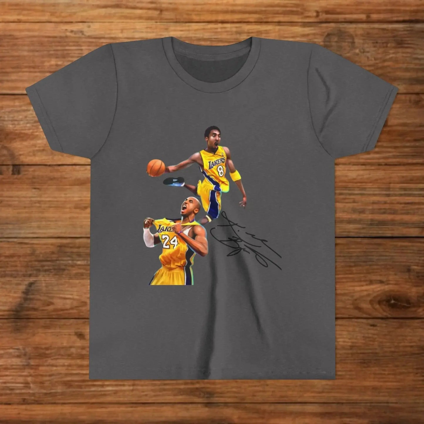 Kobe Bryant Black Mamba Youth Graphic Tee - Mamba Mentality Kids Basketball T-Shirt - Lakers Legend Tribute - Graphic Fusion tees