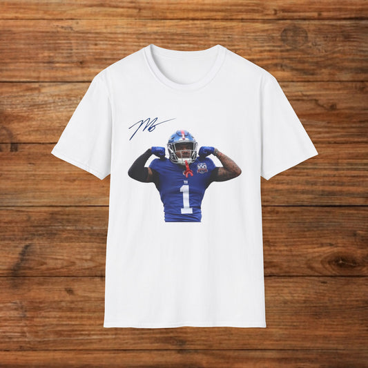 Malik Nabers Graphic Tee - NY Giants Fan Apparel, Unisex Football T-Shirt, Rookie Star Jersey - Graphic Fusion tees