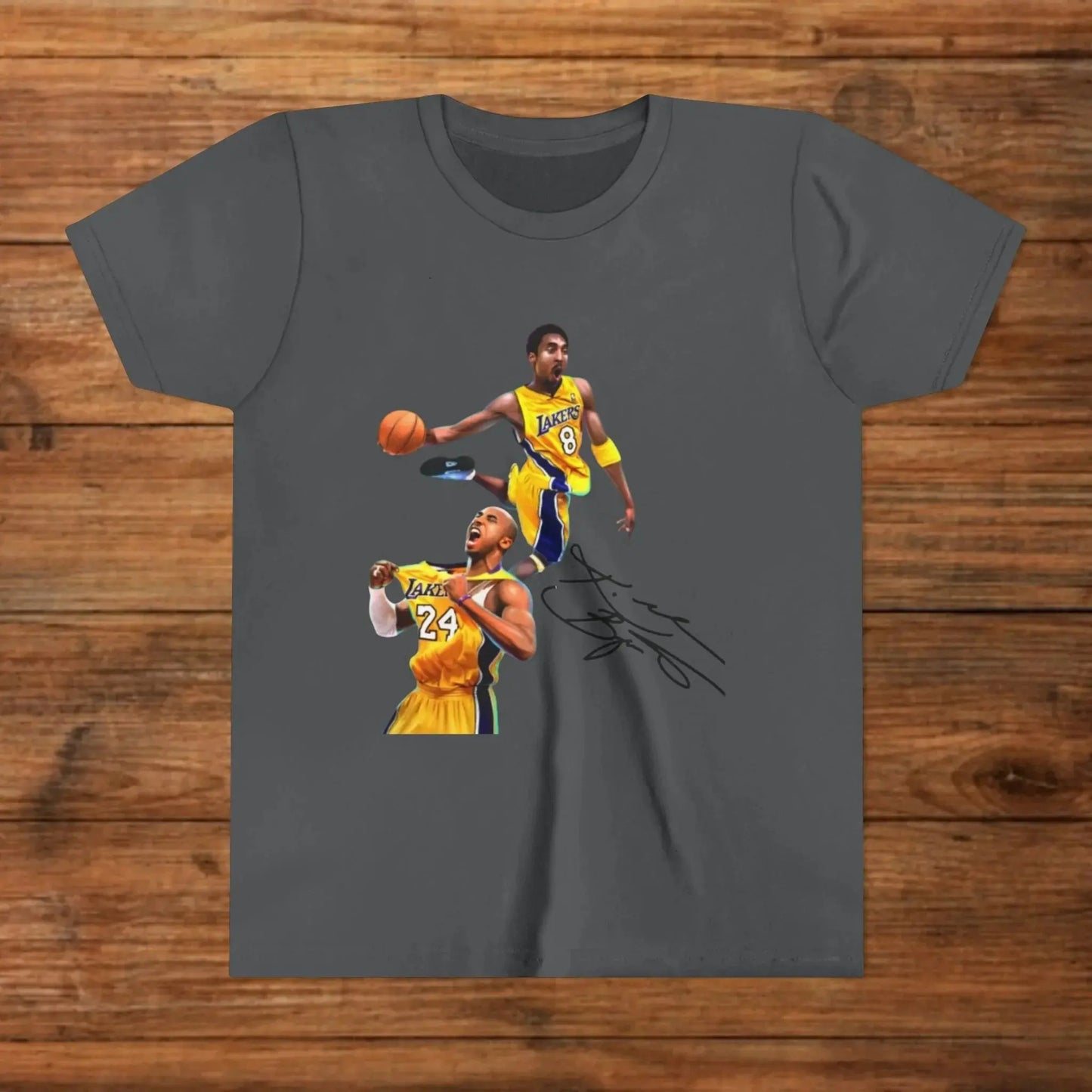 Kobe Bryant Black Mamba Youth Graphic Tee - Mamba Mentality Kids Basketball T-Shirt - Lakers Legend Tribute - Graphic Fusion tees