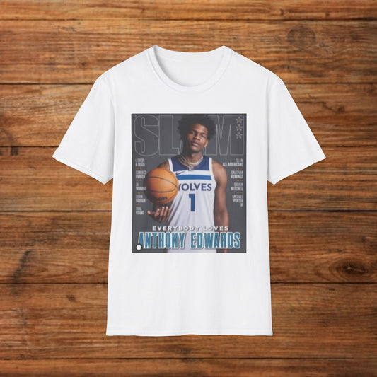 Anthony Edwards Slam Graphic Tee - Ant-Man Basketball T-Shirt - Timberwolves Rising Star Streetwear - Graphic Fusion tees