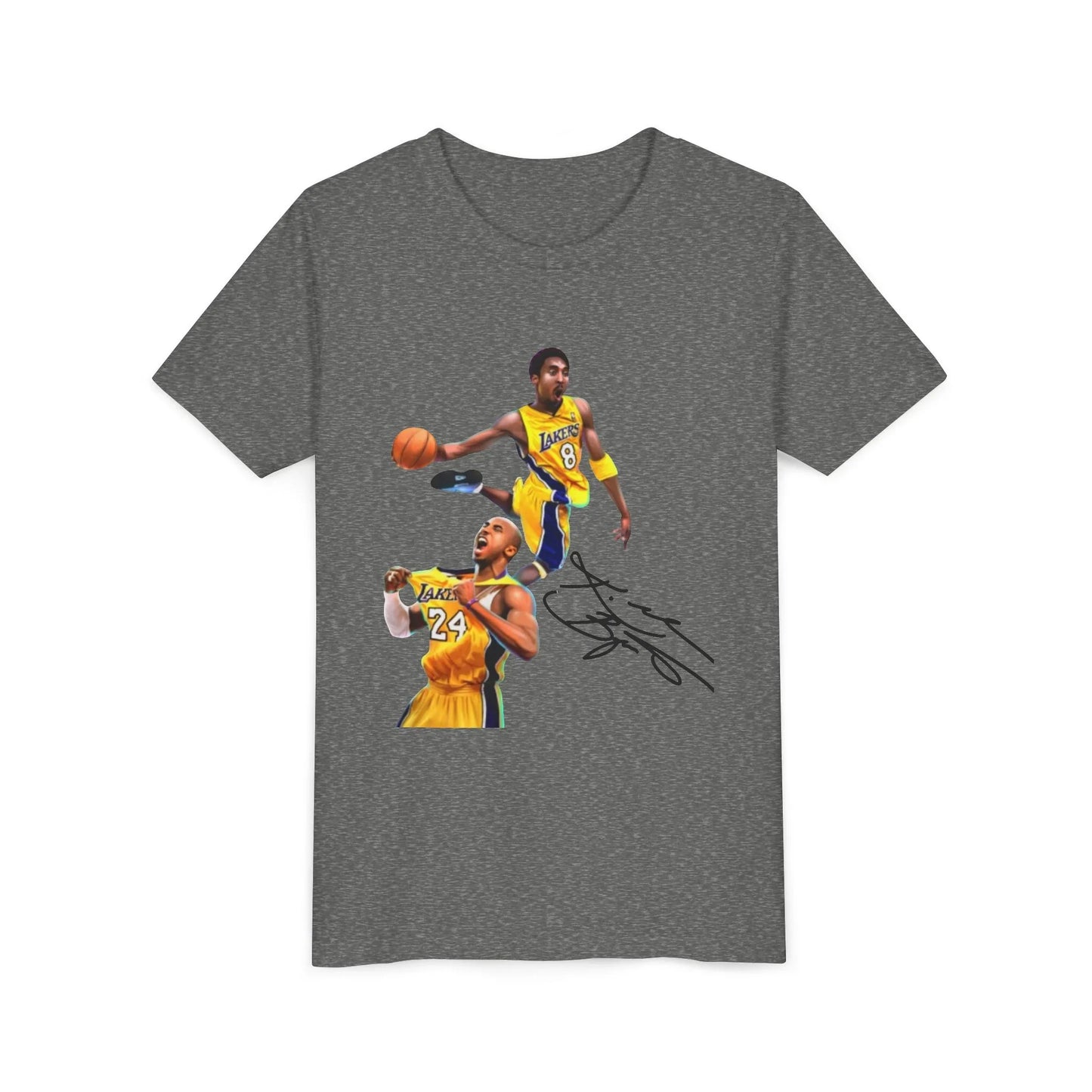 Kobe Bryant Black Mamba Youth Graphic Tee - Mamba Mentality Kids Basketball T-Shirt - Lakers Legend Tribute - Graphic Fusion tees
