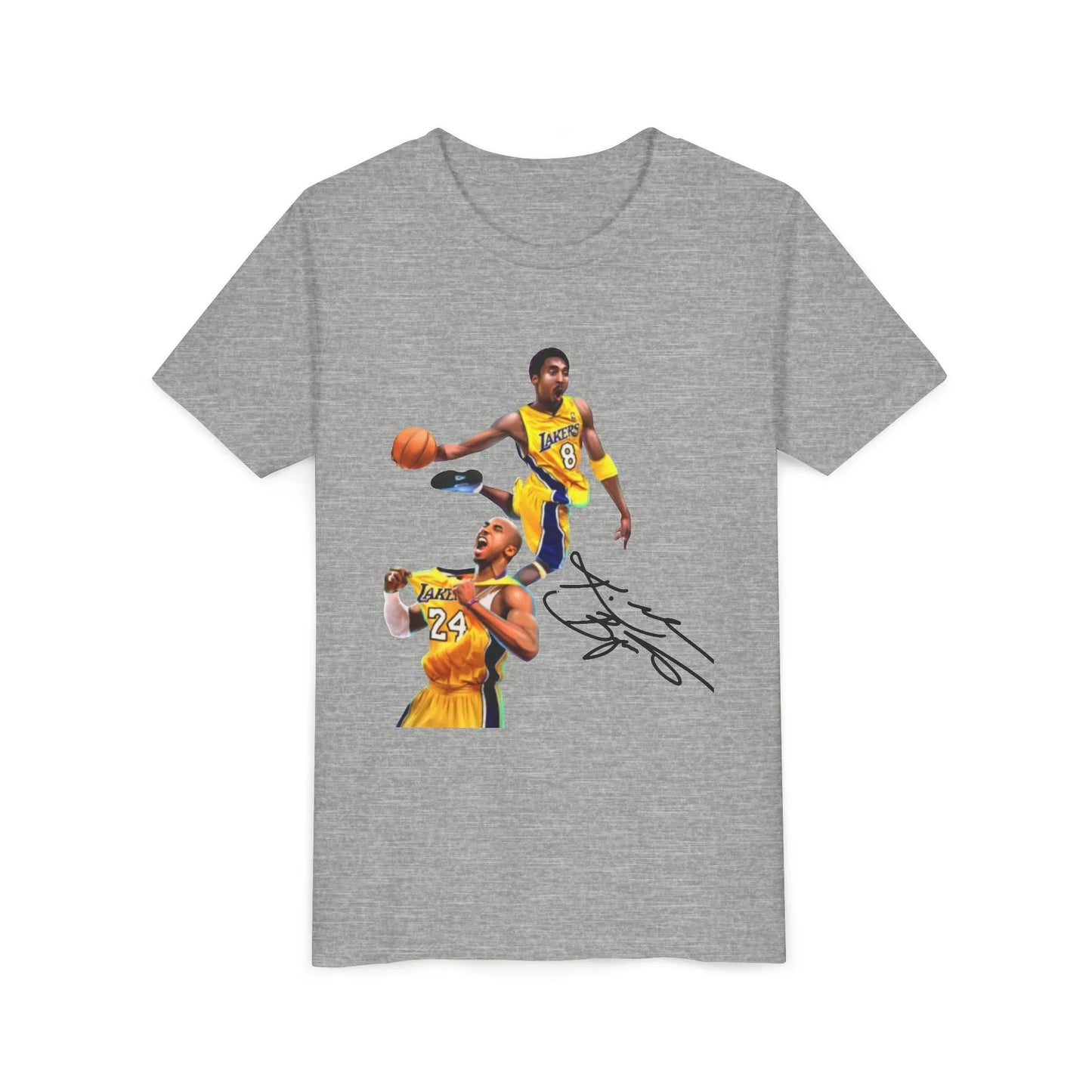Kobe Bryant Black Mamba Youth Graphic Tee - Mamba Mentality Kids Basketball T-Shirt - Lakers Legend Tribute - Graphic Fusion tees