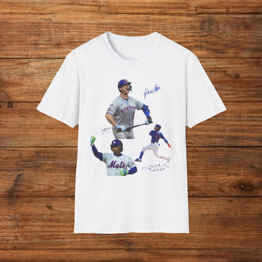 Francisco Lindor, Juan Soto & Pete Alonso Baseball Stars Shirt - MLB Fan Apparel - Unisex Sports Tee - Graphic Fusion tees