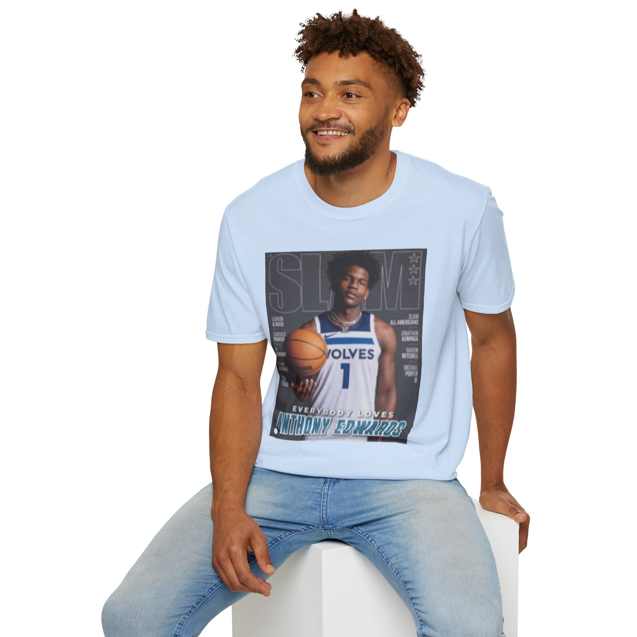 Anthony Edwards Slam Graphic Tee - Ant-Man Basketball T-Shirt - Timberwolves Rising Star Streetwear - Graphic Fusion tees
