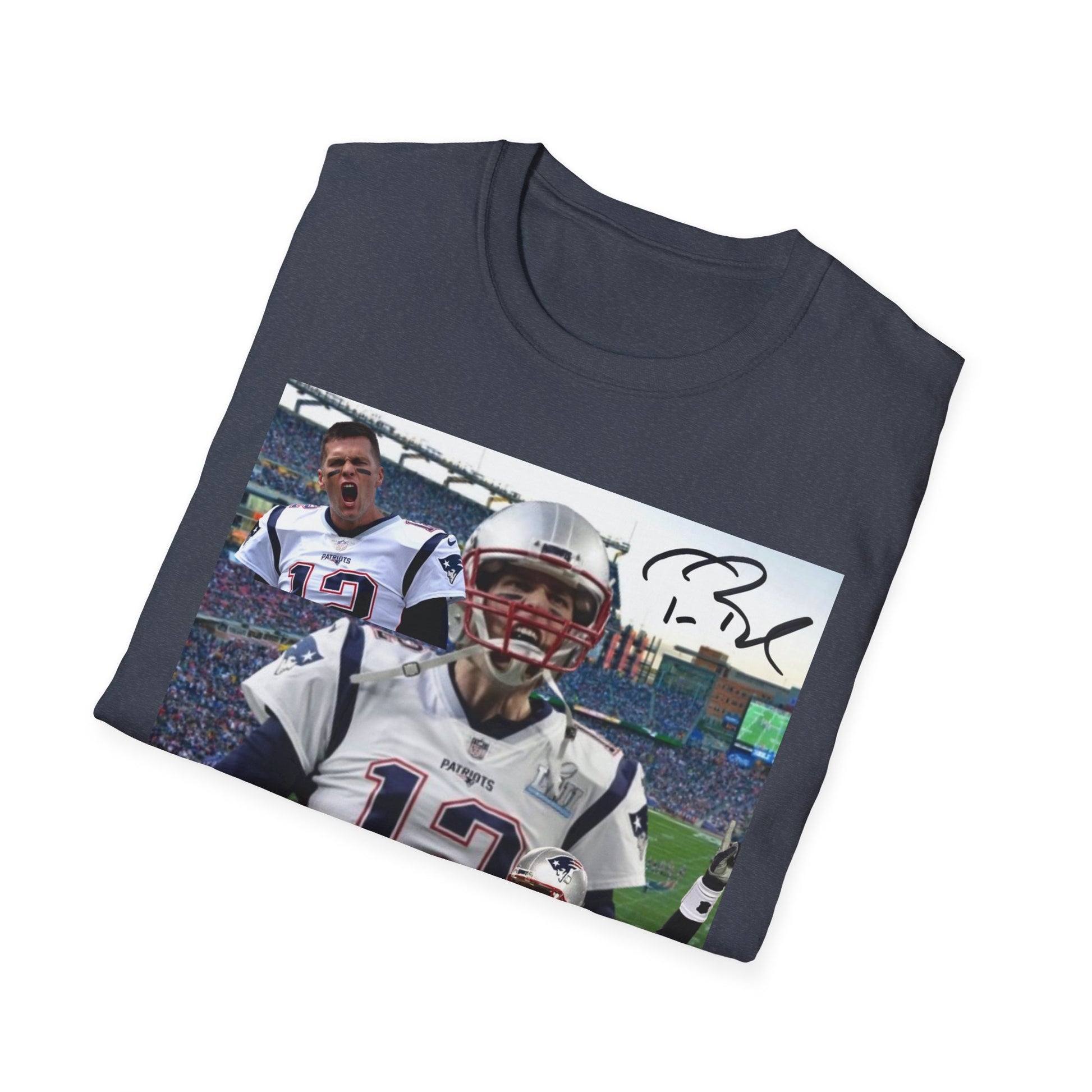 Tom Brady GOAT Graphic Tee - TB12 Legend T-Shirt - 7x Super Bowl Champion Football Streetwear - Graphic Fusion tees