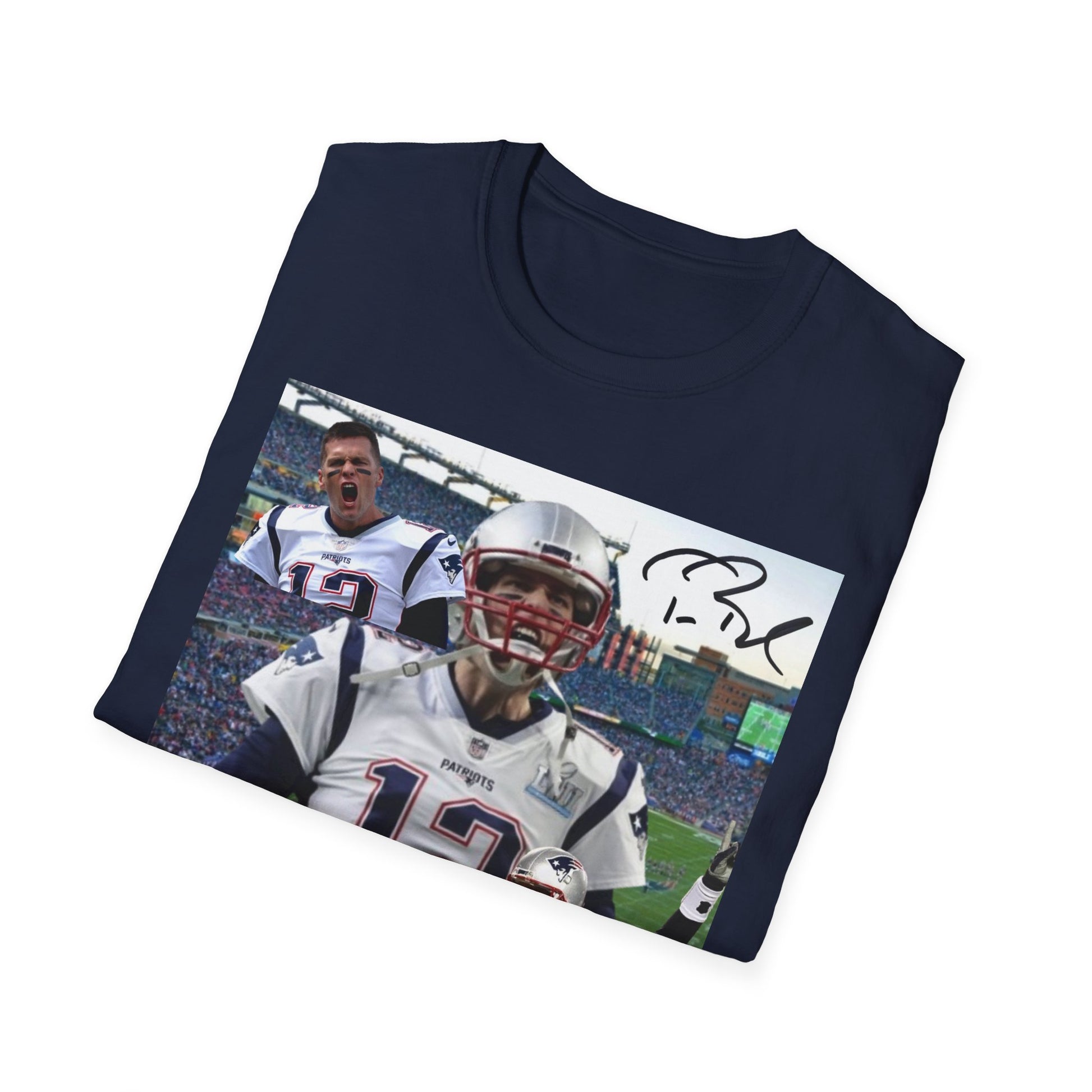 Tom Brady GOAT Graphic Tee - TB12 Legend T-Shirt - 7x Super Bowl Champion Football Streetwear - Graphic Fusion tees
