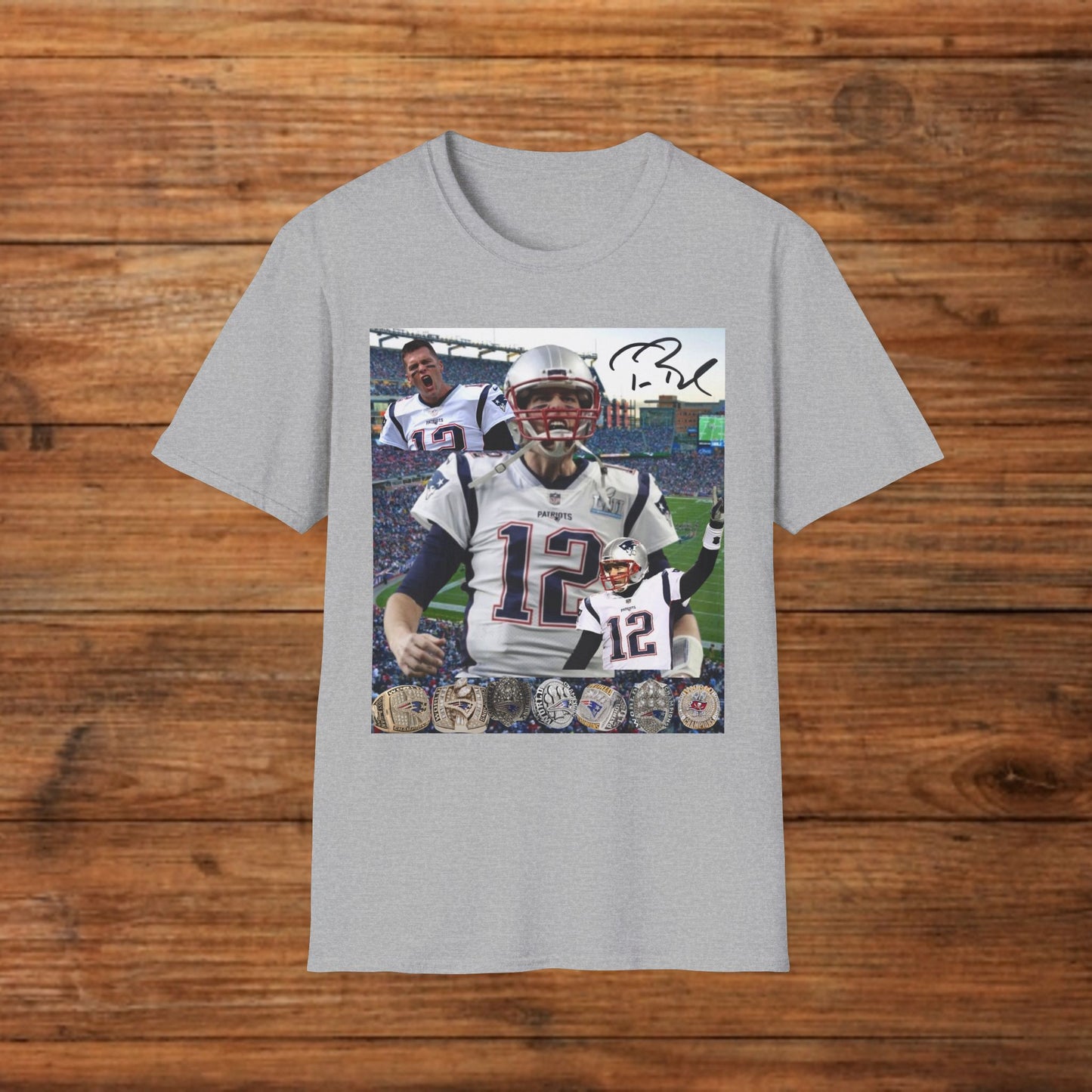 Tom Brady GOAT Graphic Tee - TB12 Legend T-Shirt - 7x Super Bowl Champion Football Streetwear - Graphic Fusion tees