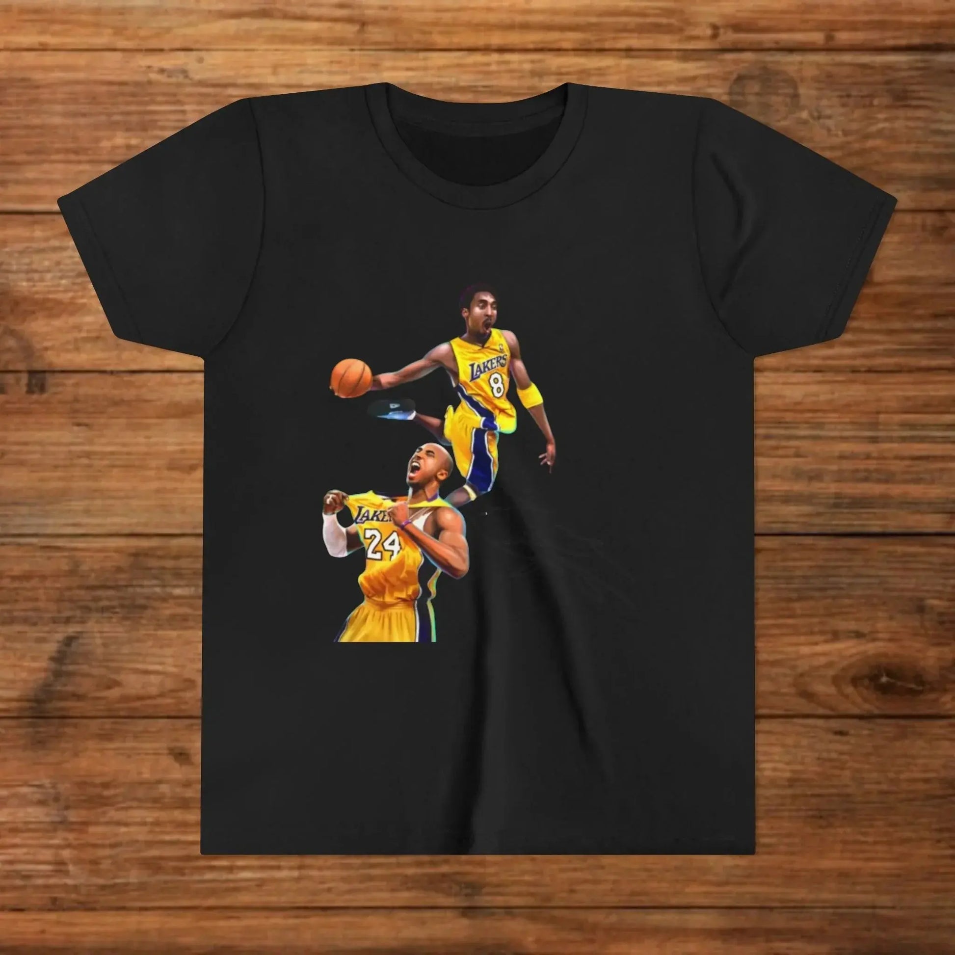 Kobe Bryant Black Mamba Youth Graphic Tee - Mamba Mentality Kids Basketball T-Shirt - Lakers Legend Tribute - Graphic Fusion tees