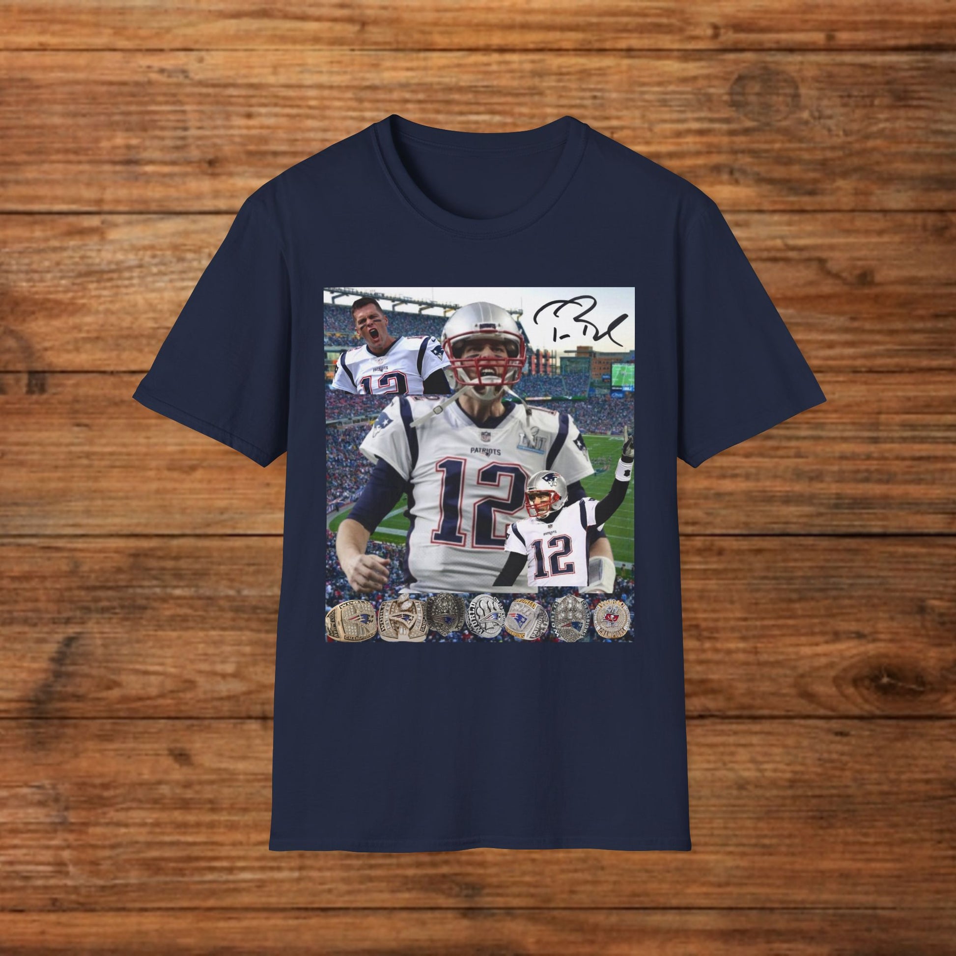Tom Brady GOAT Graphic Tee - TB12 Legend T-Shirt - 7x Super Bowl Champion Football Streetwear - Graphic Fusion tees
