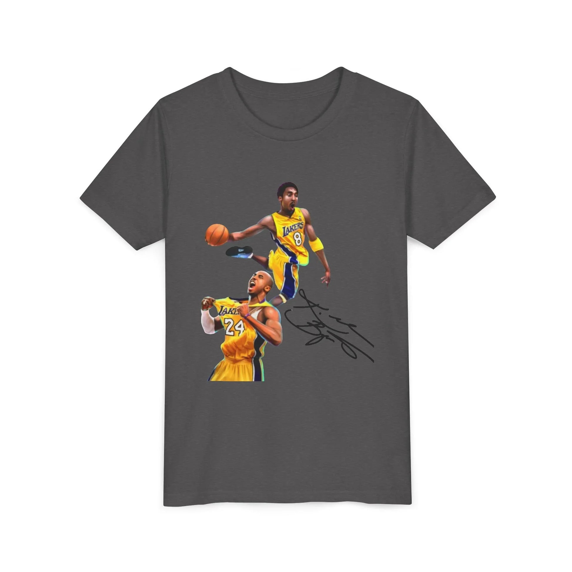 Kobe Bryant Black Mamba Youth Graphic Tee - Mamba Mentality Kids Basketball T-Shirt - Lakers Legend Tribute - Graphic Fusion tees