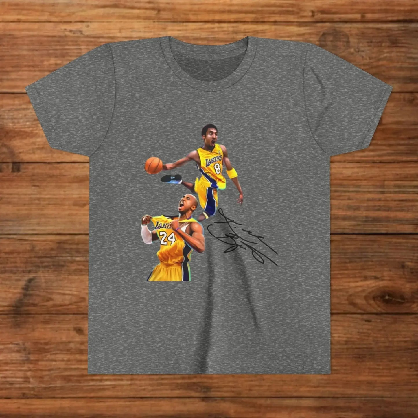 Kobe Bryant Black Mamba Youth Graphic Tee - Mamba Mentality Kids Basketball T-Shirt - Lakers Legend Tribute - Graphic Fusion tees
