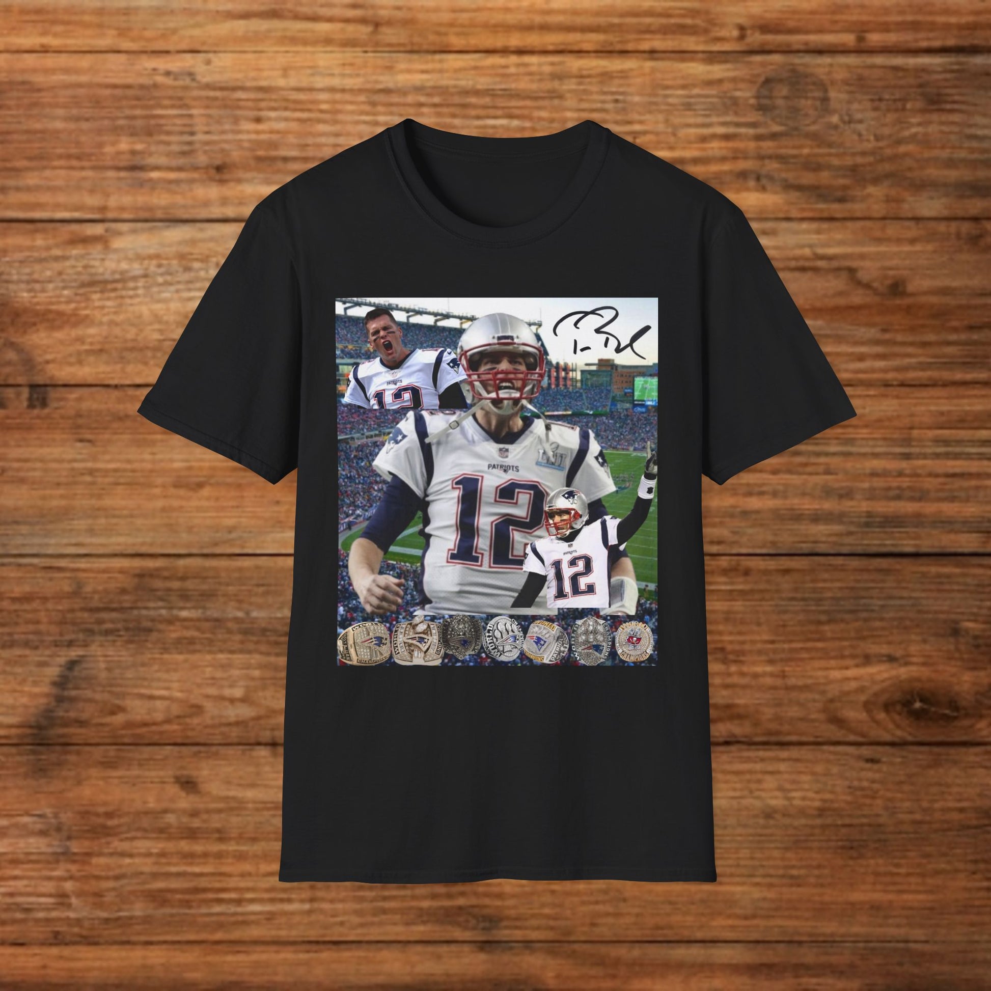 Tom Brady GOAT Graphic Tee - TB12 Legend T-Shirt - 7x Super Bowl Champion Football Streetwear - Graphic Fusion tees