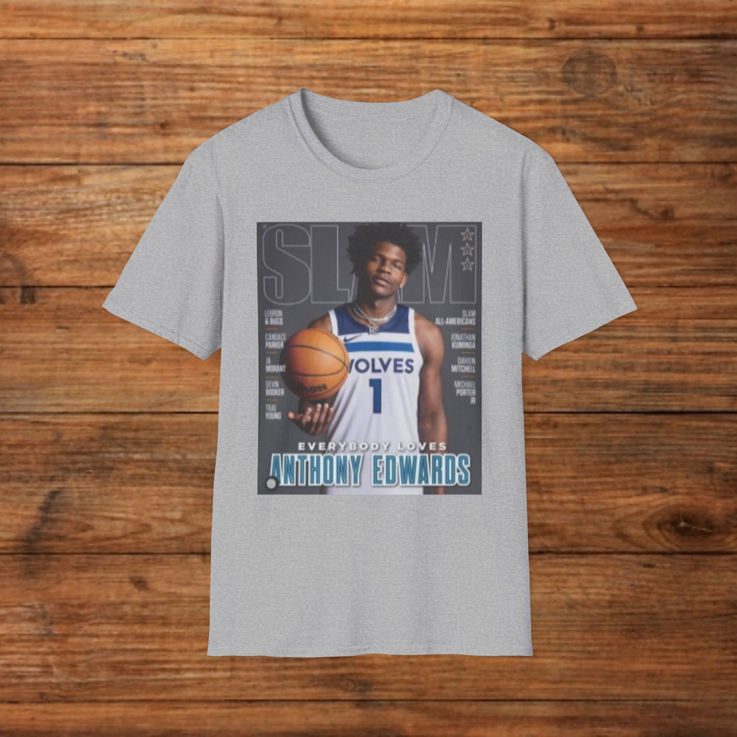 Anthony Edwards Slam Graphic Tee - Ant-Man Basketball T-Shirt - Timberwolves Rising Star Streetwear - Graphic Fusion tees