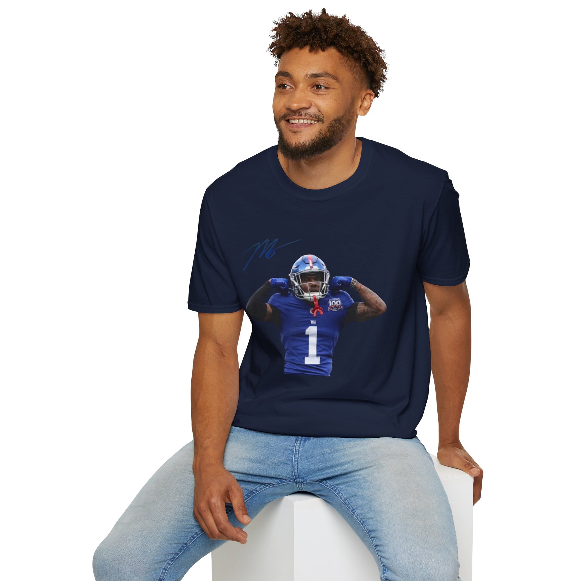 Malik Nabers Graphic Tee - NY Giants Fan Apparel, Unisex Football T-Shirt, Rookie Star Jersey - Graphic Fusion tees