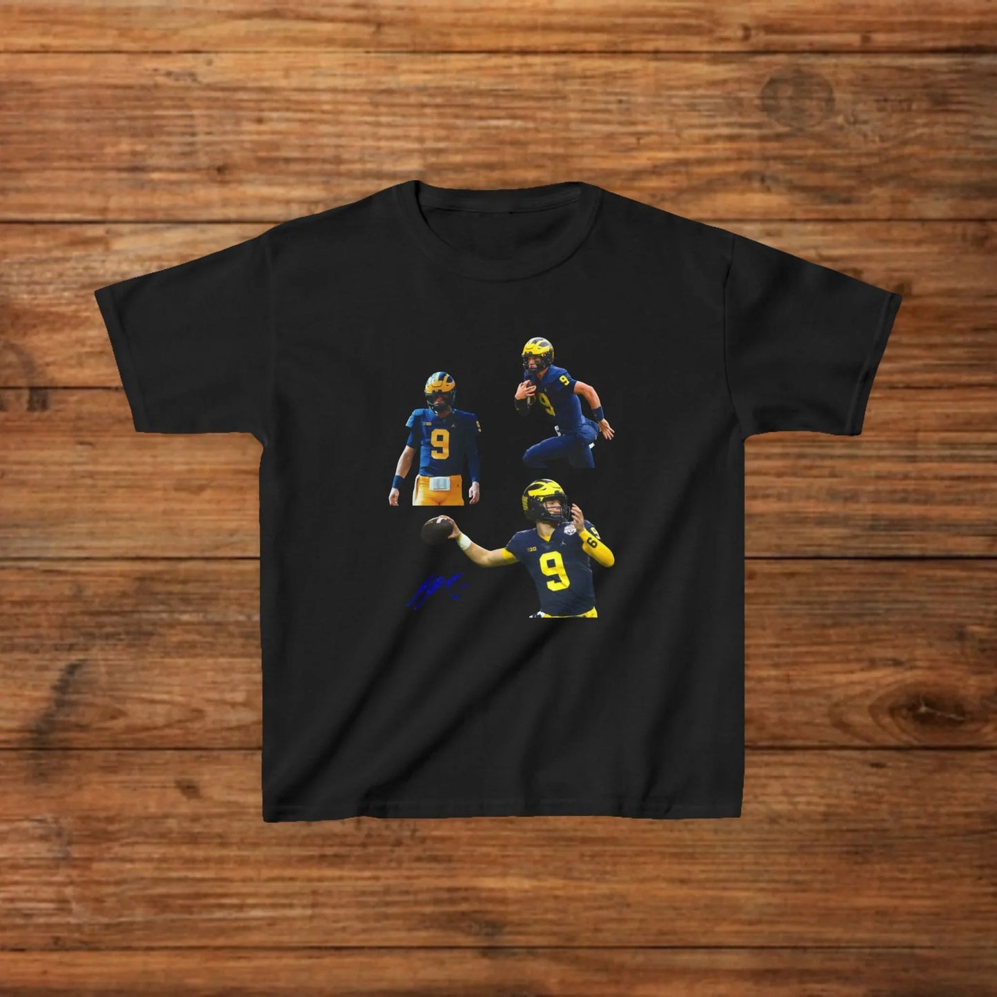JJ McCarthy Rising Star Graphic Tee - Michigan Wolverines QB T-Shirt - Future NFL Legend Kids Apparel - Graphic Fusion tees