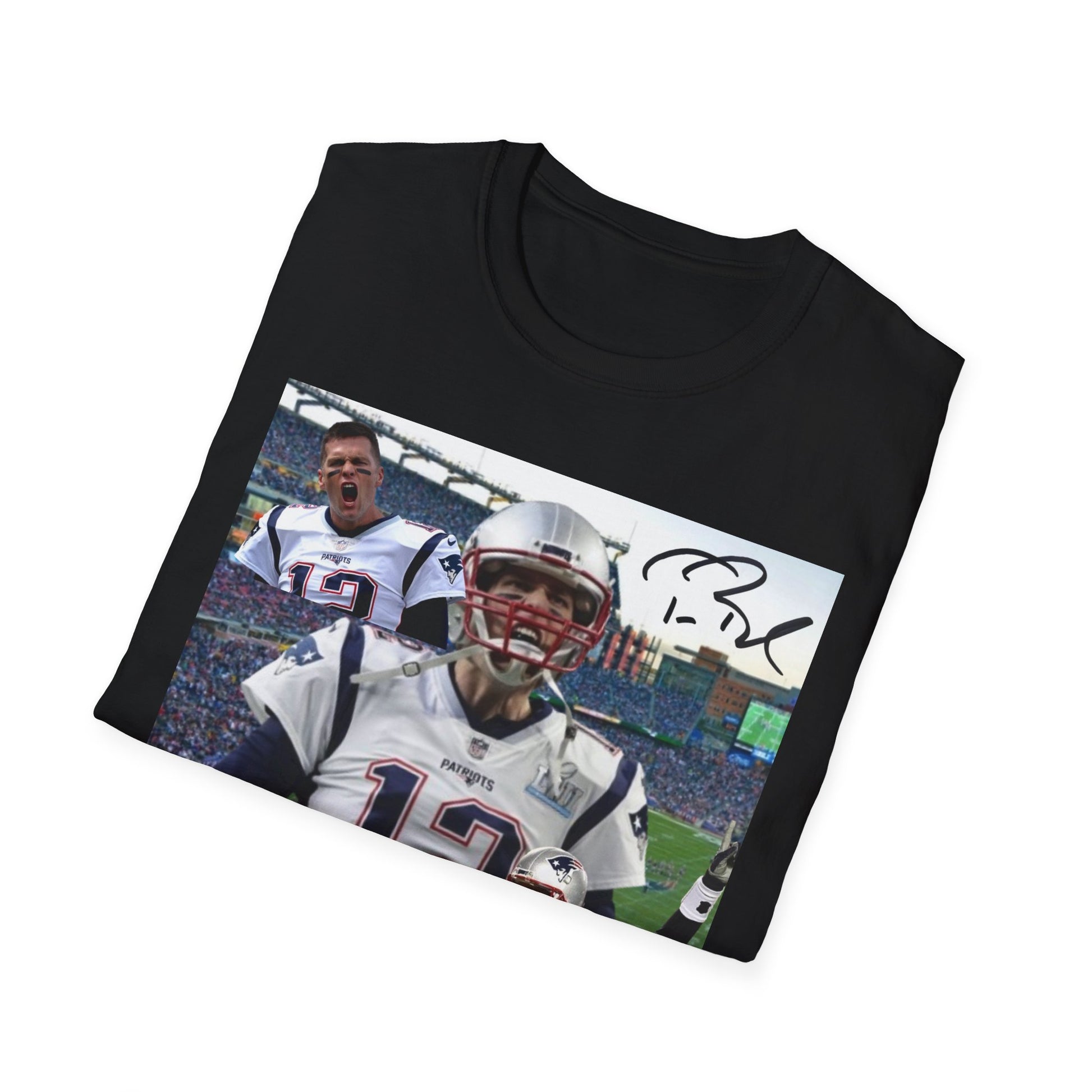 Tom Brady GOAT Graphic Tee - TB12 Legend T-Shirt - 7x Super Bowl Champion Football Streetwear - Graphic Fusion tees