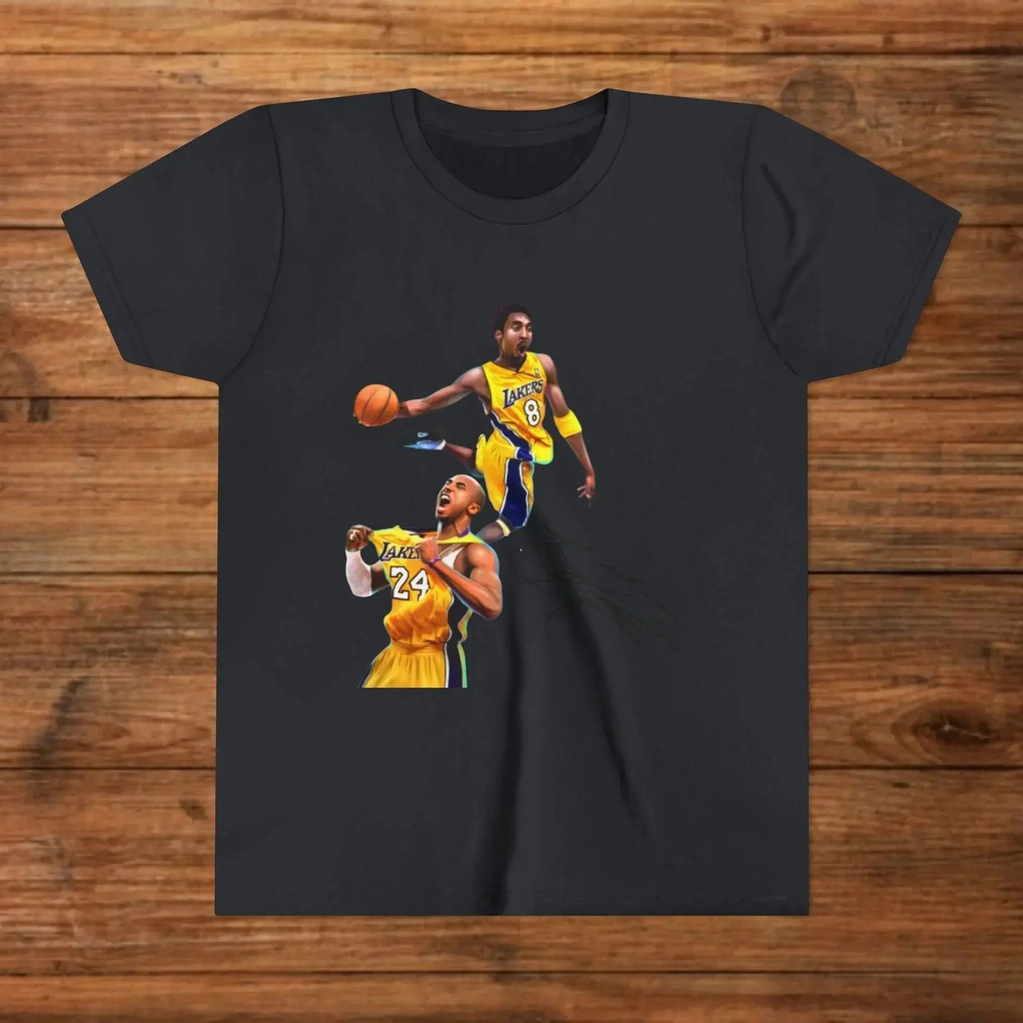 Kobe Bryant Black Mamba Youth Graphic Tee - Mamba Mentality Kids Basketball T-Shirt - Lakers Legend Tribute - Graphic Fusion tees