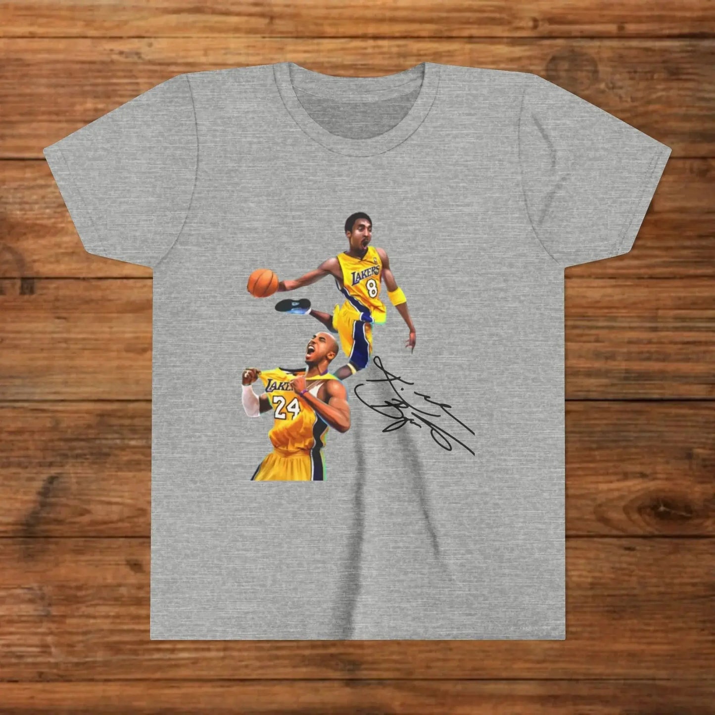Kobe Bryant Black Mamba Youth Graphic Tee - Mamba Mentality Kids Basketball T-Shirt - Lakers Legend Tribute - Graphic Fusion tees