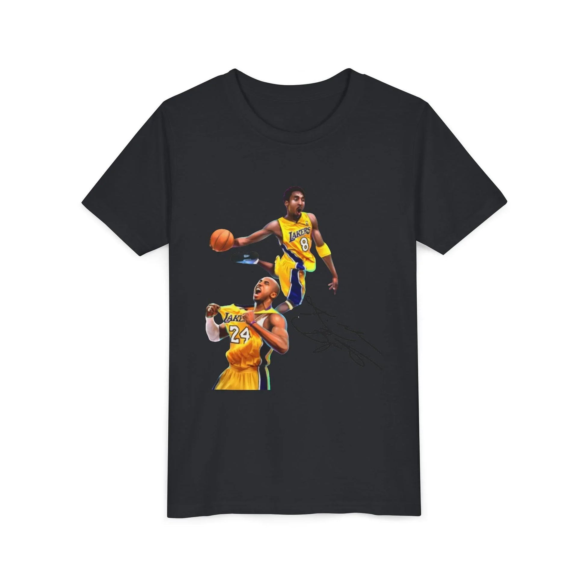 Kobe Bryant Black Mamba Youth Graphic Tee - Mamba Mentality Kids Basketball T-Shirt - Lakers Legend Tribute - Graphic Fusion tees